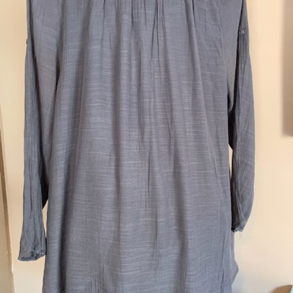 Grey Pleated Crinkle Tunic - Picture 4 of 8